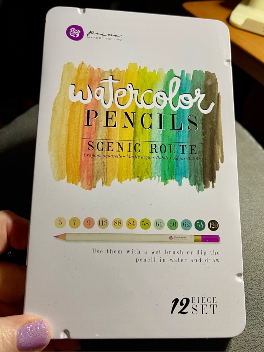 PRIMA SCENIC ROUTE WATERCOLOR PENCILS 12 PIECE SET LIKE NEW